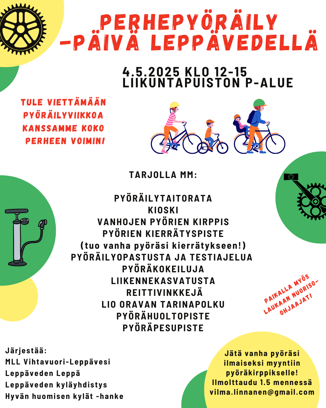 perhepyöräily Insta ja fabo_leppävesi